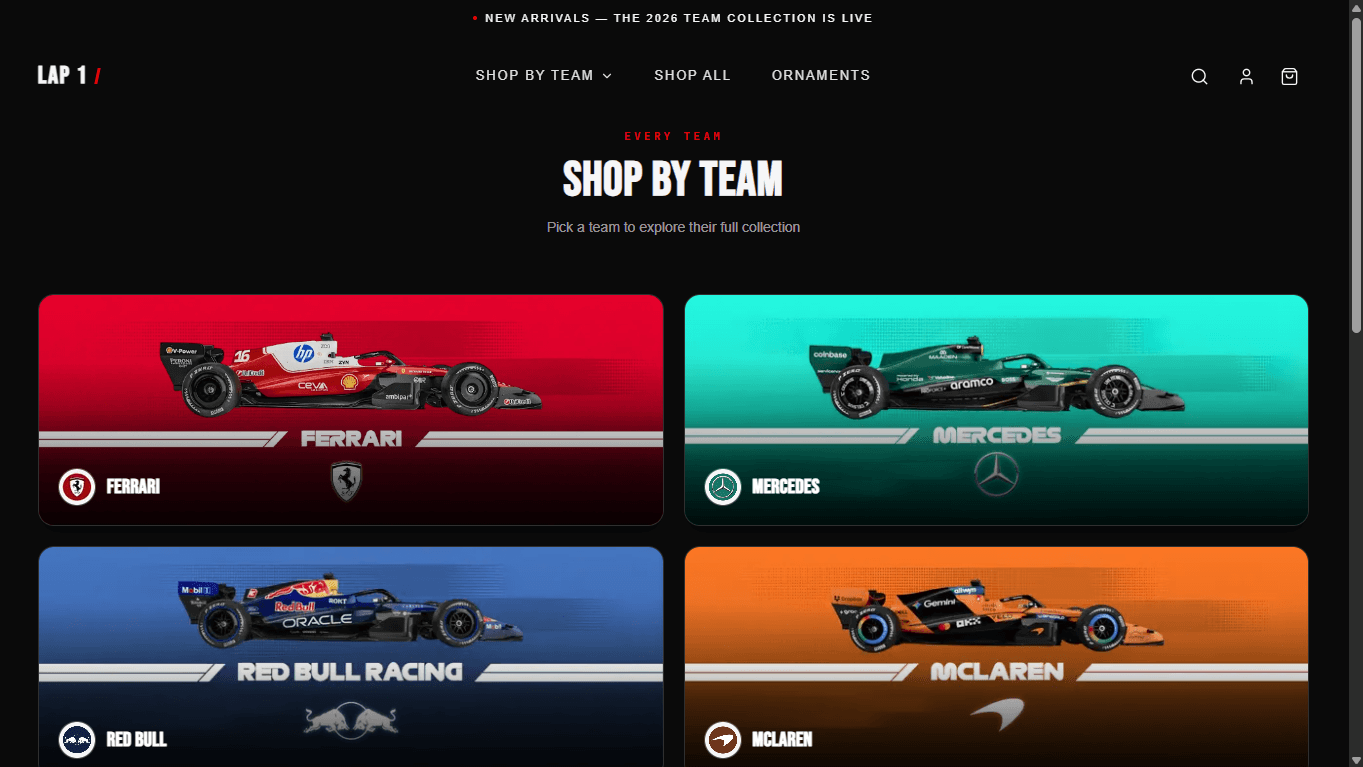 F1 Merchandise Store — eCommerce Platform
